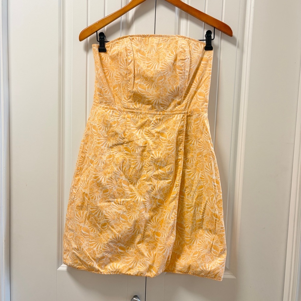 Vineyard Vines Seaside Shells Strapless Dress Orange – 2
